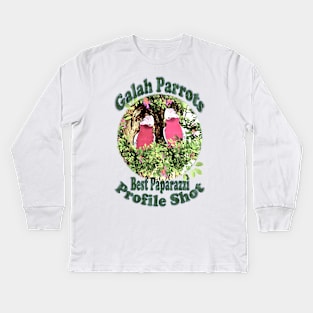 Parrots. Galah Parrots Profile Shot Kids Long Sleeve T-Shirt